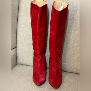 Woman’s Red Suede Boots